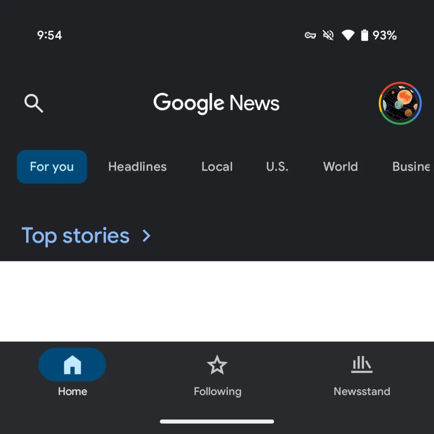 Neugestaltung der Fußzeile von Google News - Bild 1 Neugestaltung der Fußzeile von Google News - Bild 1