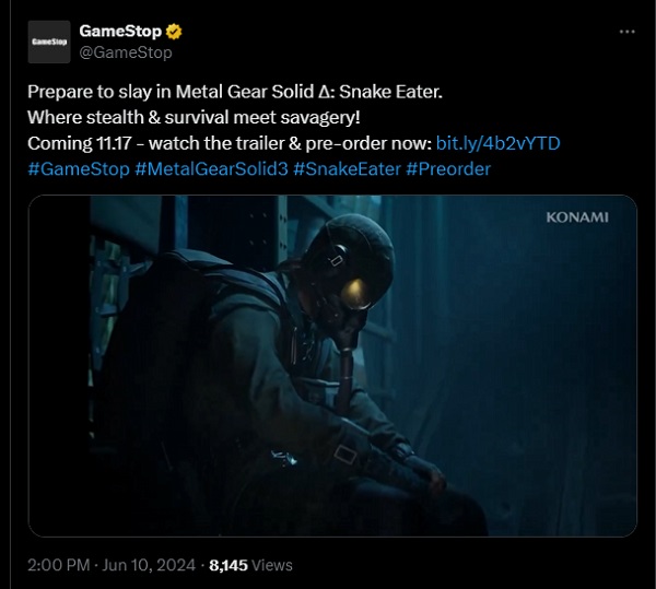 Der GameStop-Händler hat ein Veröffentlichungsdatum für Metal Gear Solid Δ: Snake Eater genannt, aber es ist schwer zu glauben-2 Der GameStop-Händler hat ein Veröffentlichungsdatum für Metal Gear Solid Δ: Snake Eater genannt, aber es ist schwer zu glauben-2