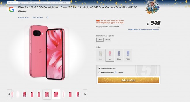 Google Pixel 9a Smartphone auf dem Hintergrund Google Pixel 9a Smartphone auf dem Hintergrund