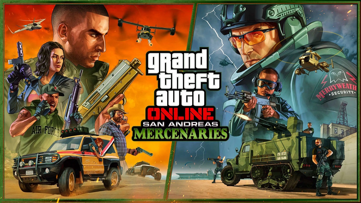 Rockstar Games hat einen farbenfrohen Trailer für das große San Andreas Mercenaries-Update für GTA Online veröffentlicht Rockstar Games hat einen farbenfrohen Trailer für das große San Andreas Mercenaries-Update für GTA Online veröffentlicht