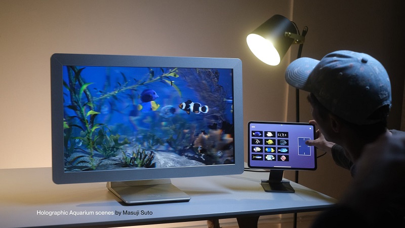 Demonstration der holografischen Display-Technologie Demonstration der holografischen Display-Technologie