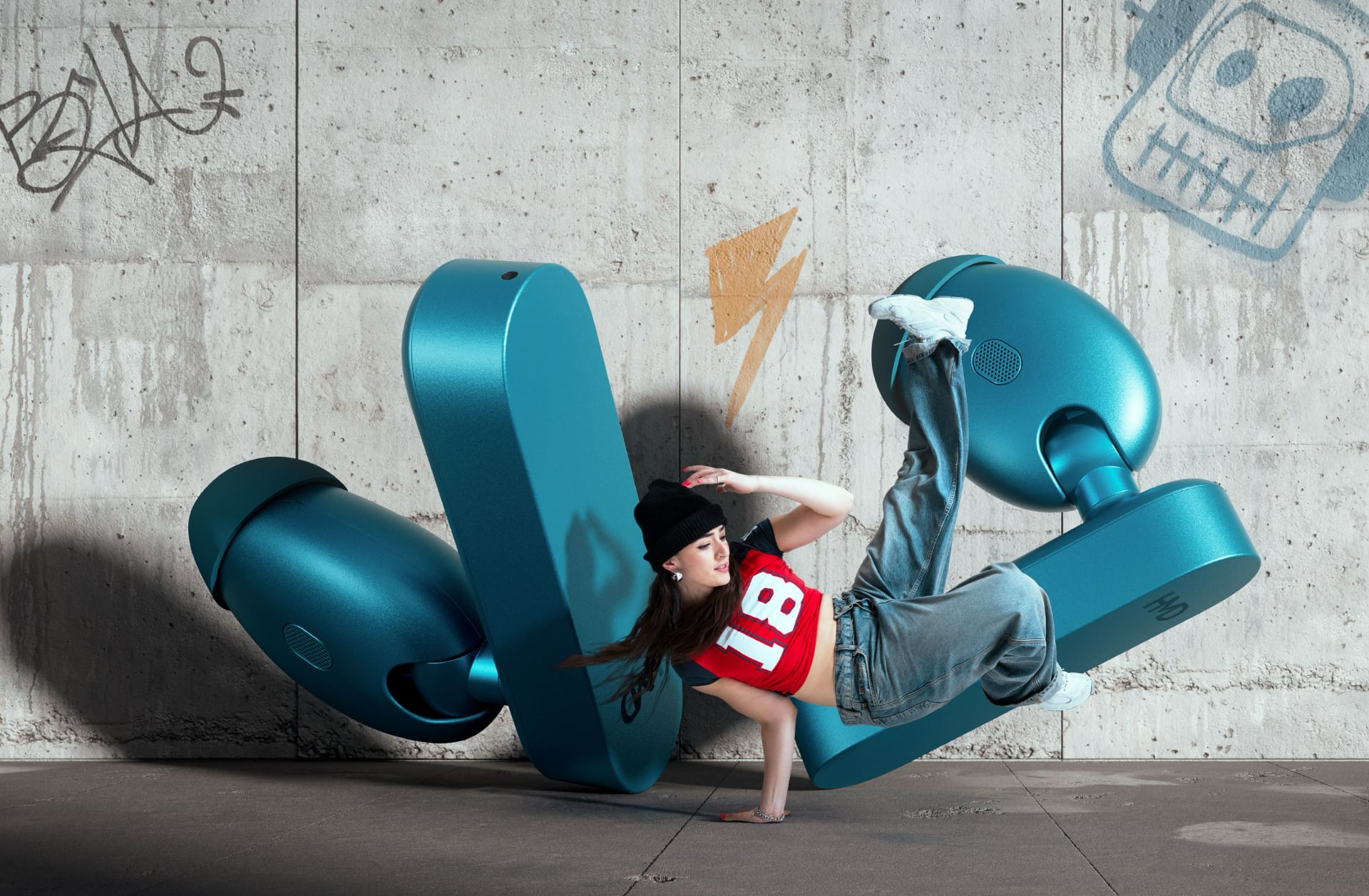 Werbebild der HMD Amped Buds HMD Amped Buds - Werbebild