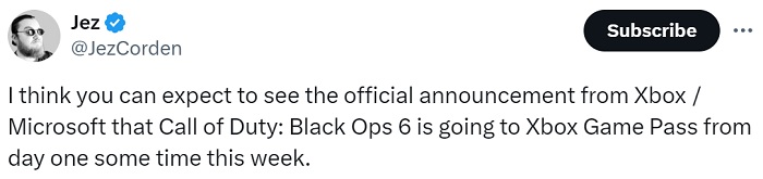 Microsoft hat "versehentlich" die Veröffentlichung von Call of Duty: Black Ops 6 über den Xbox Game Pass-Dienst bestätigt-3 Microsoft hat "versehentlich" die Veröffentlichung von Call of Duty: Black Ops 6 über den Xbox Game Pass-Dienst bestätigt-3