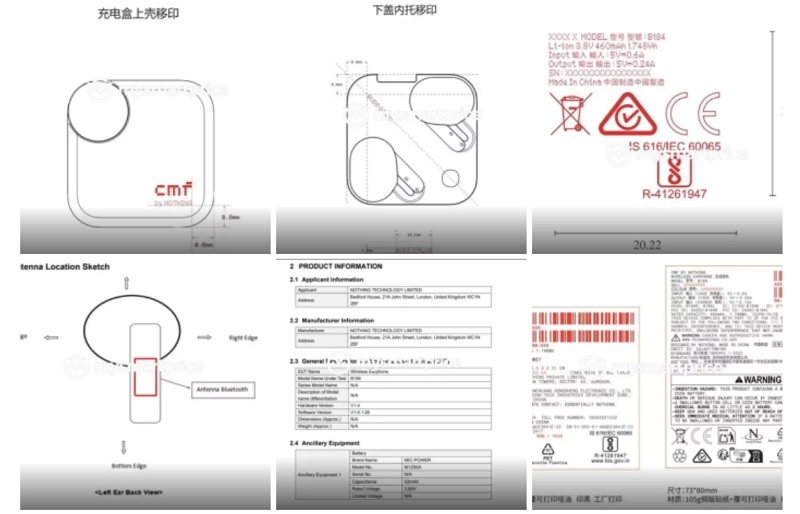 CMF Buds Pro 2 Schaltpläne und Spezifikationen CMF Buds Pro 2 Schaltpläne und Spezifikationen