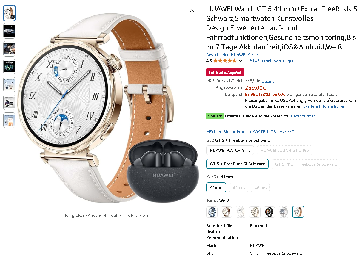 HUAWEI Watch GT 5 41mm Screenshot der HUAWEI Watch GT 5