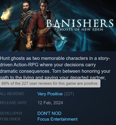 Großartige Kritiken mit minimalem Interesse: Gamer geben ihre Meinung zu Banishers: Geister von New Eden-2 Großartige Kritiken mit minimalem Interesse: Gamer geben ihre Meinung zu Banishers: Geister von New Eden-2