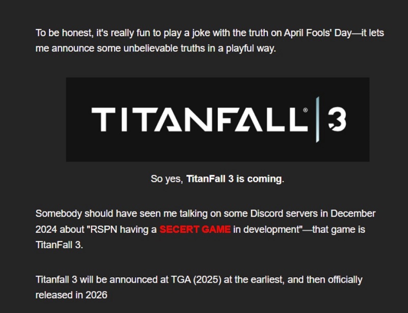 Titanfall 3 Insider Neuigkeiten Titanfall 3 Insider Neuigkeiten