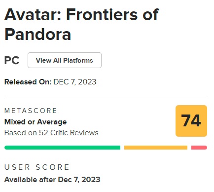 Ein schönes Spiel mit banalem Gameplay: Ubisofts Avatar: Frontiers of Pandora wurde von den Kritikern unterschiedlich aufgenommen-2 Ein schönes Spiel mit banalem Gameplay: Ubisofts Avatar: Frontiers of Pandora wurde von den Kritikern unterschiedlich aufgenommen-2