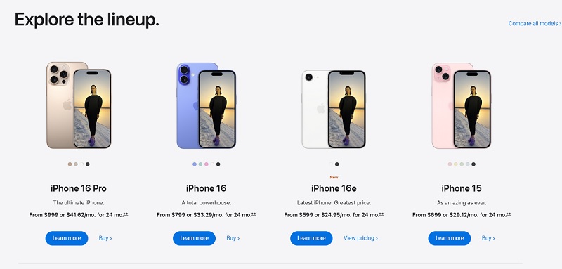 Erschwingliches Angebot an iPhones im Apple Store Erschwingliches Angebot an iPhones im Apple Store