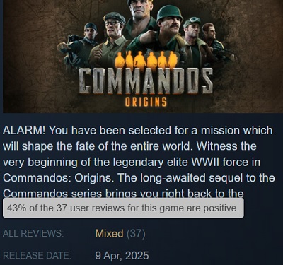 Commandos: Origins Spiel Bild