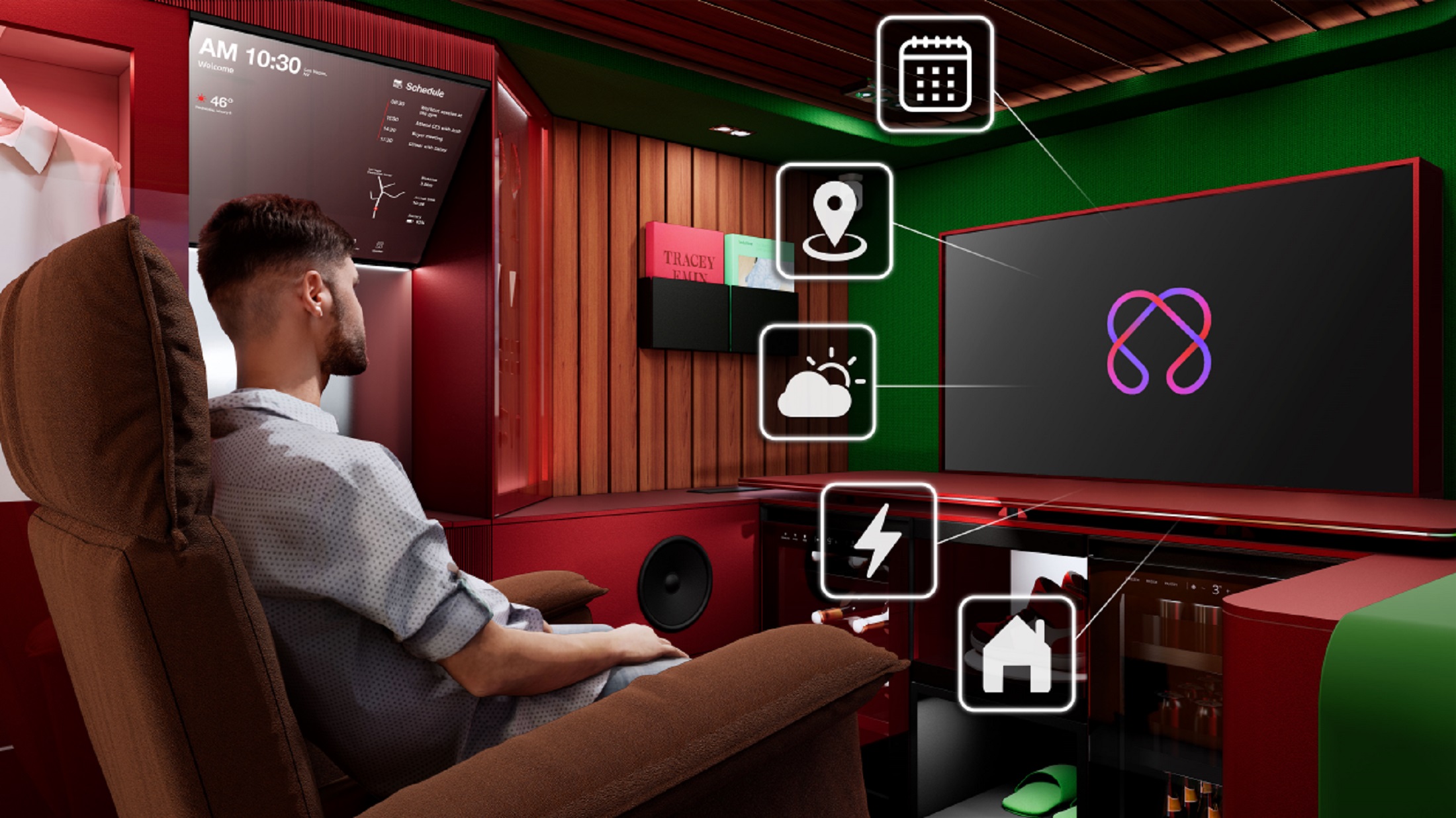 Moderne Innenausstattung des Lifestyle Solution for Mobility Transporters