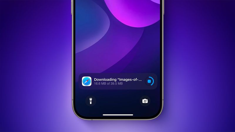 Safari Downloads auf dem Sperrbildschirm in iOS 18.2 Safari Downloads auf dem Sperrbildschirm in iOS 18.2