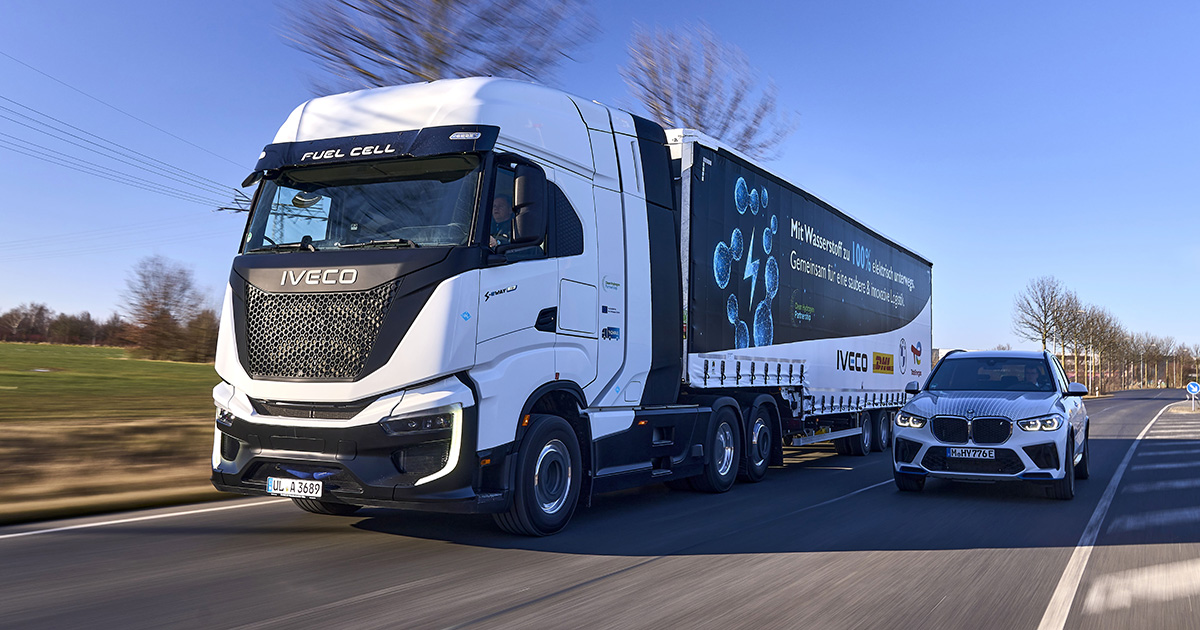 Der zweite IVECO S-eWay Fuel Cell Truck auf der BMW Veranstaltung