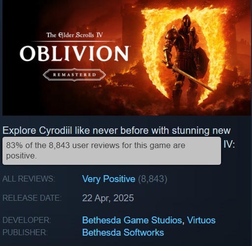 Screenshot aus der Neuauflage von The Elder Scrolls IV: Oblivion Screenshot aus der Neuauflage von The Elder Scrolls IV: Oblivion