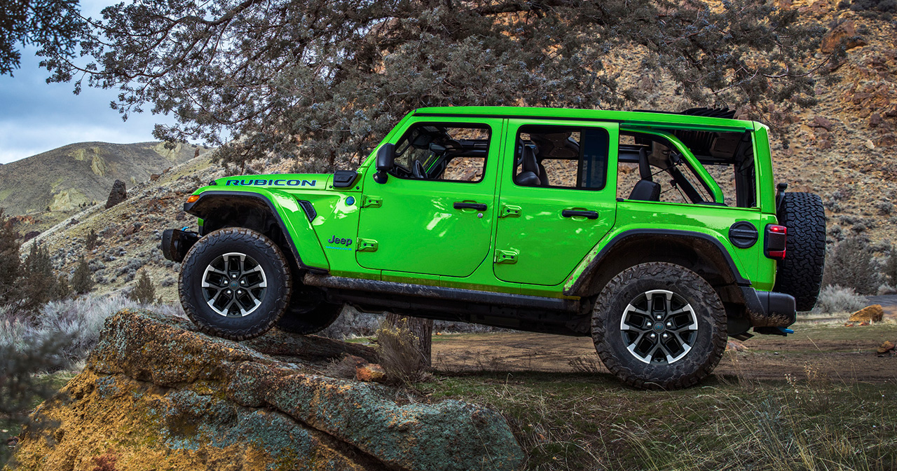 Jeep Wrangler in der Farbe Mojito Green Jeep Wrangler in der Farbe Mojito Green