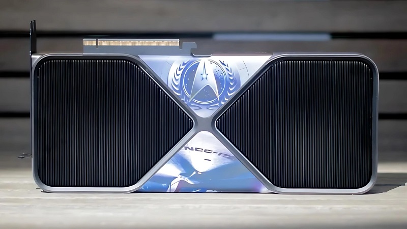 RTX 5090 Grafikkarte mit Enterprise NCC-1701 Schiffsgrafik RTX 5090 Grafikkarte mit Enterprise NCC-1701 Schiffsgrafik