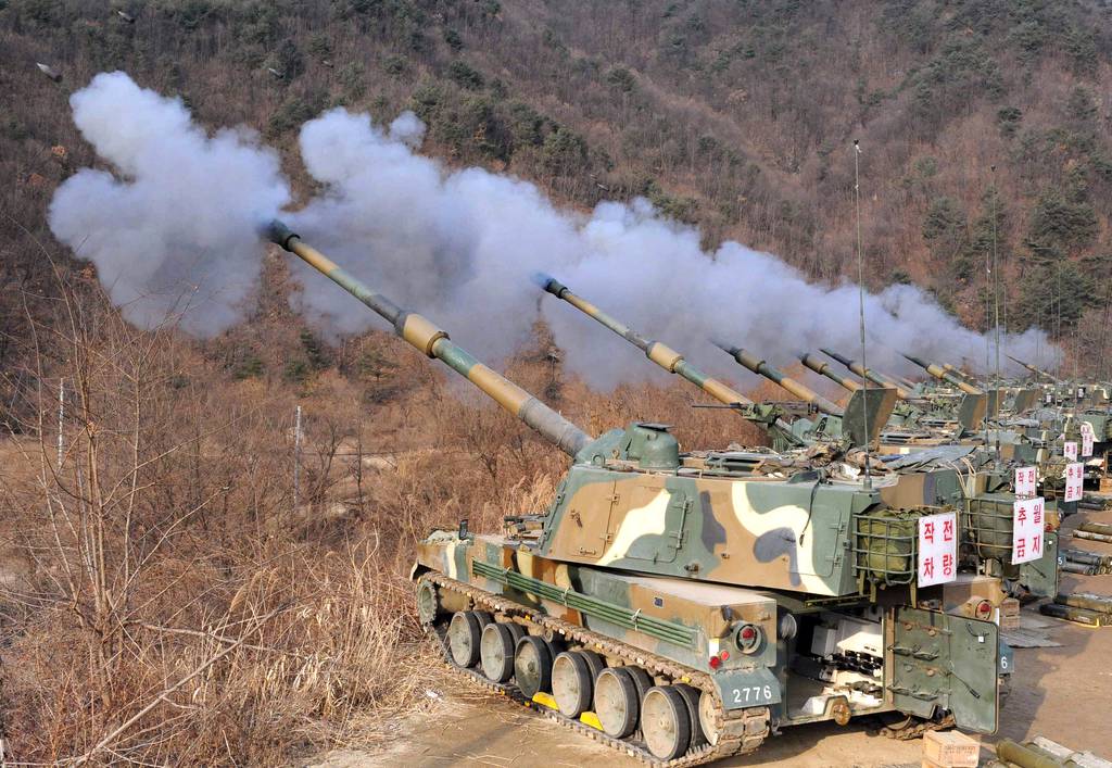 K9 Thunder Panzerhaubitzen K9 der südkoreanischen Armee