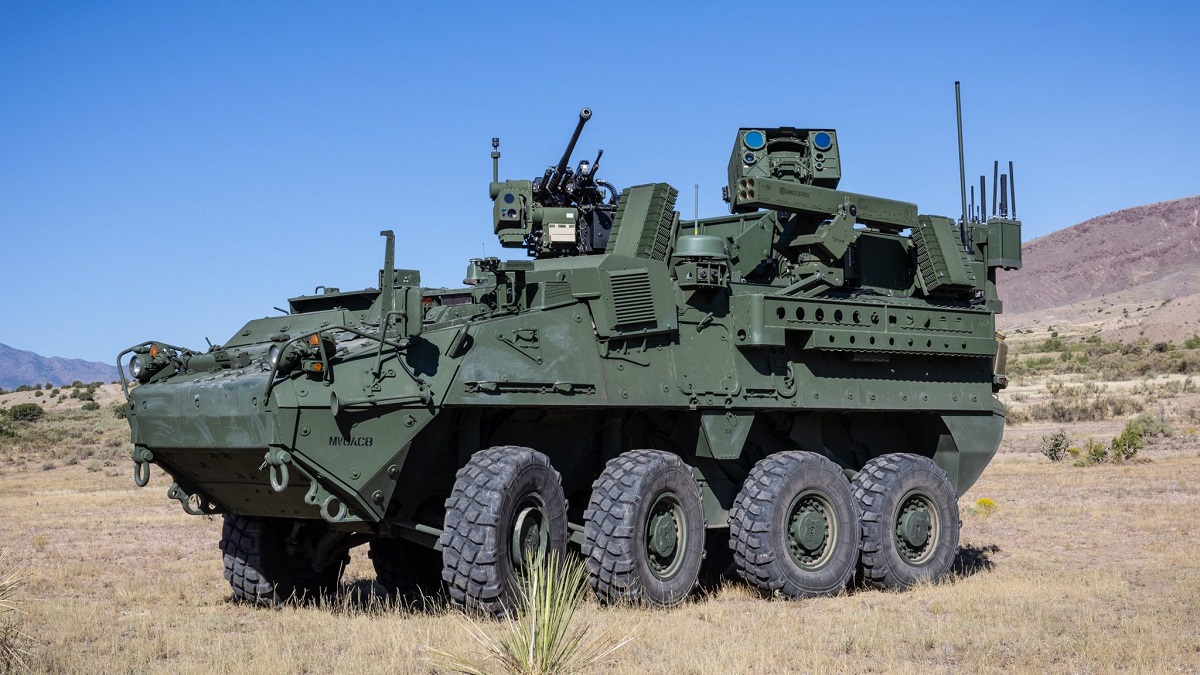 Drohnen-Killer: Leonardo DRS hat ein neues Counter-UAS-Luftabwehrsystem auf Basis des Stryker HMS vorgestellt Drohnen-Killer: Leonardo DRS hat ein neues Counter-UAS-Luftabwehrsystem auf Basis des Stryker HMS vorgestellt