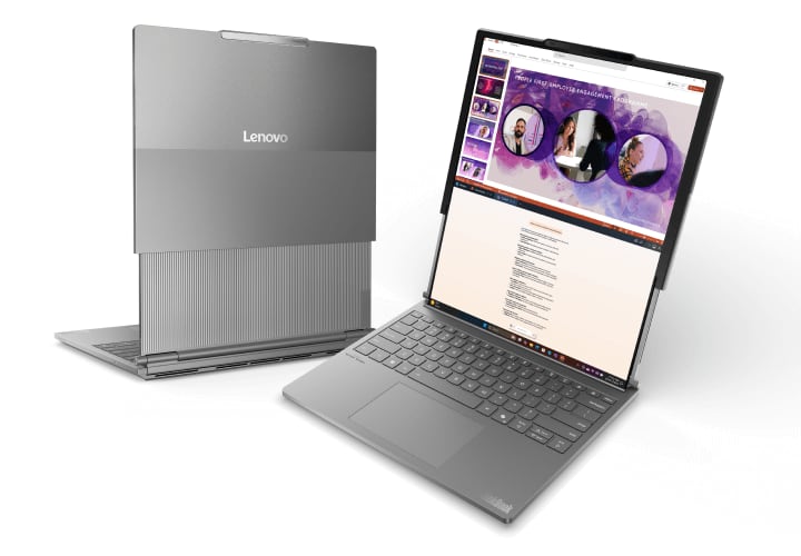 Bild von Lenovo Rollable Laptop in erweiterter Ansicht