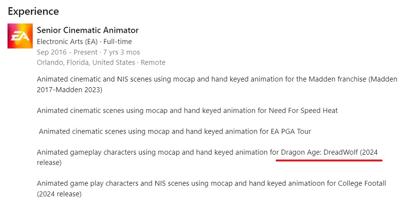 Einer der Entwickler von Dragon Age: Dreadwolf hat ein Veröffentlichungsdatum für das mit Spannung erwartete RPG verraten: Es könnte bereits im nächsten Jahr erscheinen-2 Einer der Entwickler von Dragon Age: Dreadwolf hat ein Veröffentlichungsdatum für das mit Spannung erwartete RPG verraten: Es könnte bereits im nächsten Jahr erscheinen-2