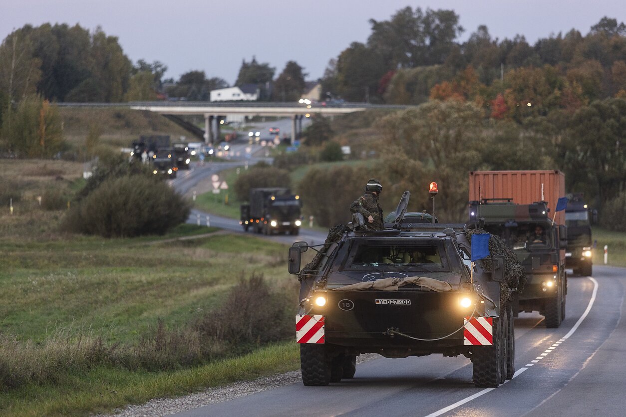 Militärkonvoi in Litauen