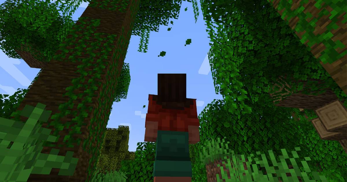 Minecraft-Landschaft mit neuen atmosphärischen Elementen Minecraft-Landschaft mit neuen atmosphärischen Elementen