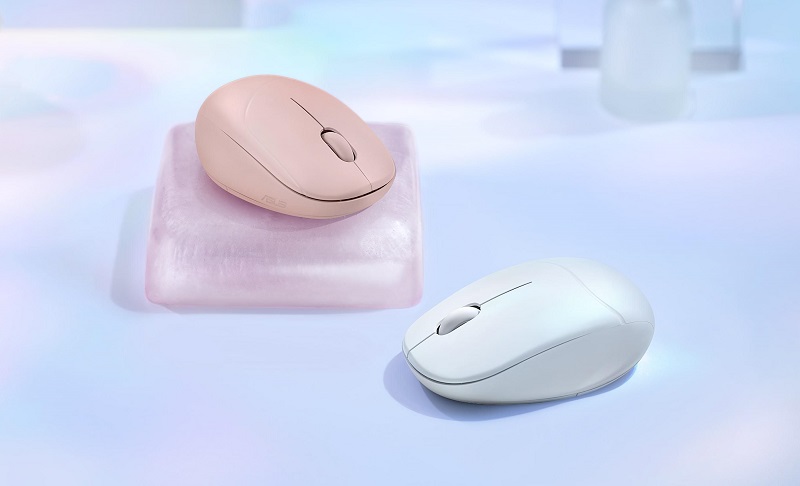 Die Asus Fragrance Mouse hat eine rosa Farbe Die Asus Fragrance Mouse hat eine rosa Farbe