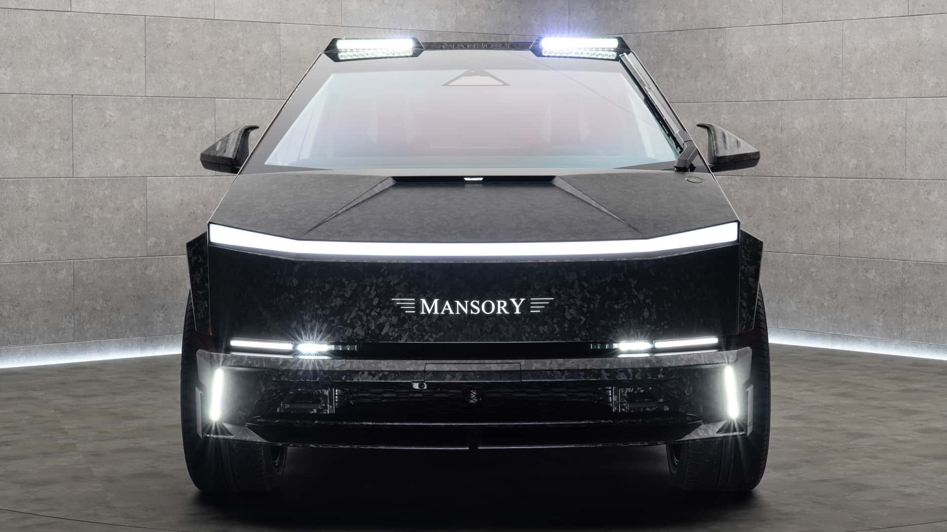 Mansory Elongation Tesla Cybertruck Seitenansicht Mansory Elongation Tesla Cybertruck Seitenansicht