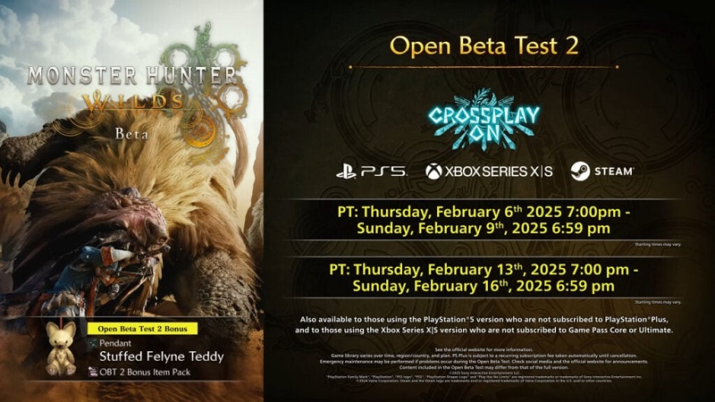 Zeitplan für den zweiten Betatest von Monster Hunter Wilds Zeitplan für den zweiten Betatest von Monster Hunter Wilds