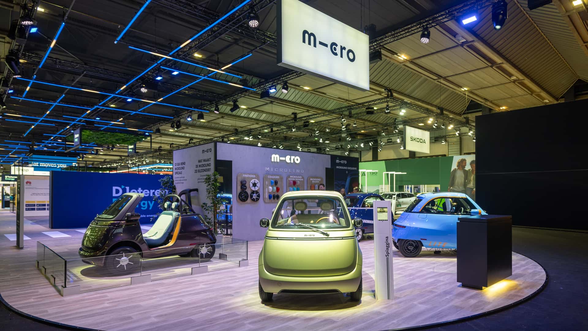 Microlino Spider auf dem Brüsseler Autosalon 2025 - Ansicht 3 Microlino Spider auf dem Brüsseler Autosalon 2025 - Ansicht 3