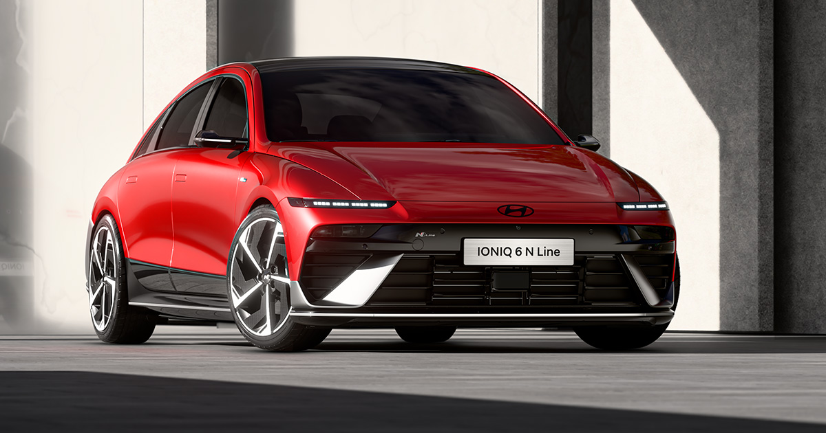 Roter Hyundai Ioniq 6 N Line