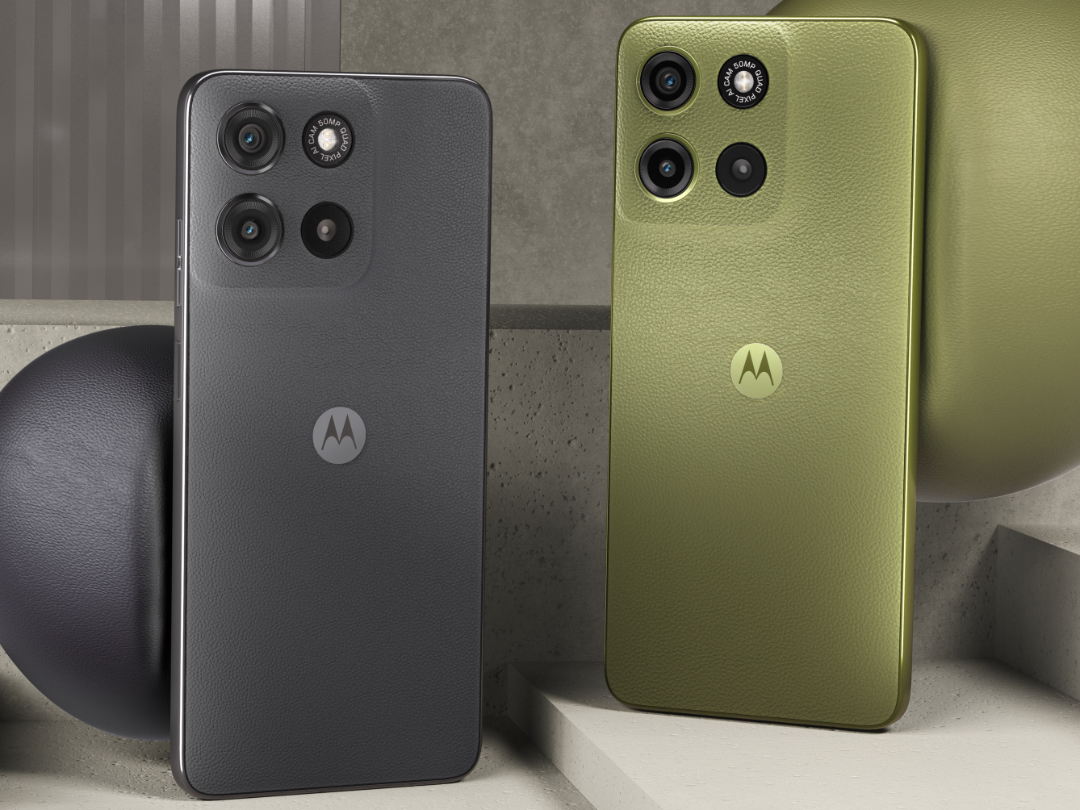Moto G15 Power in den Farben Gravity Grey und Iguana Green