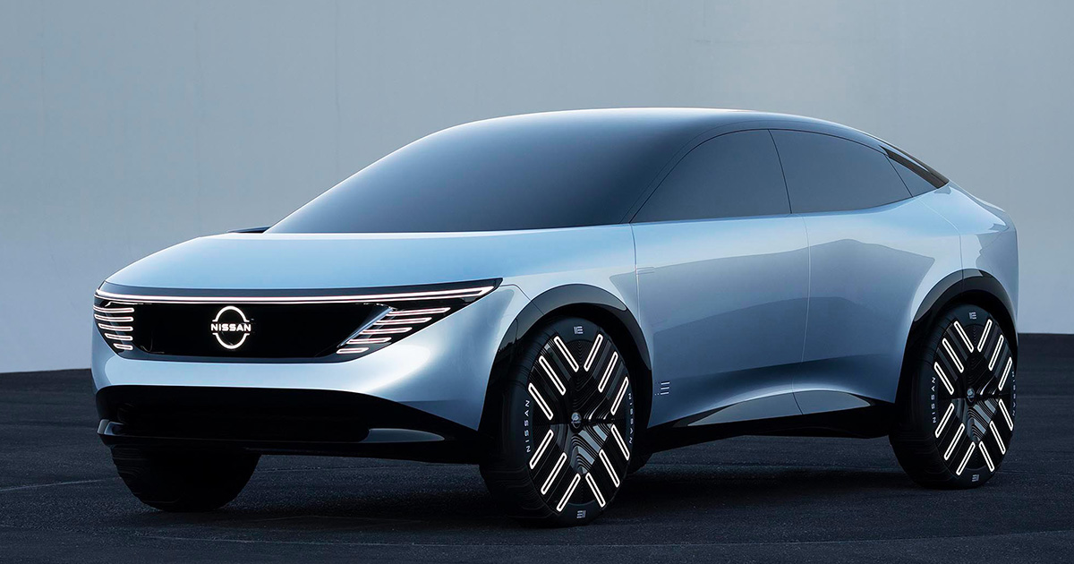 Nissan Chill-Out Konzept Das Nissan Chill-Out-Konzept, ein Vorläufer eines serienmäßigen elektrischen Crossover-Fahrzeugs