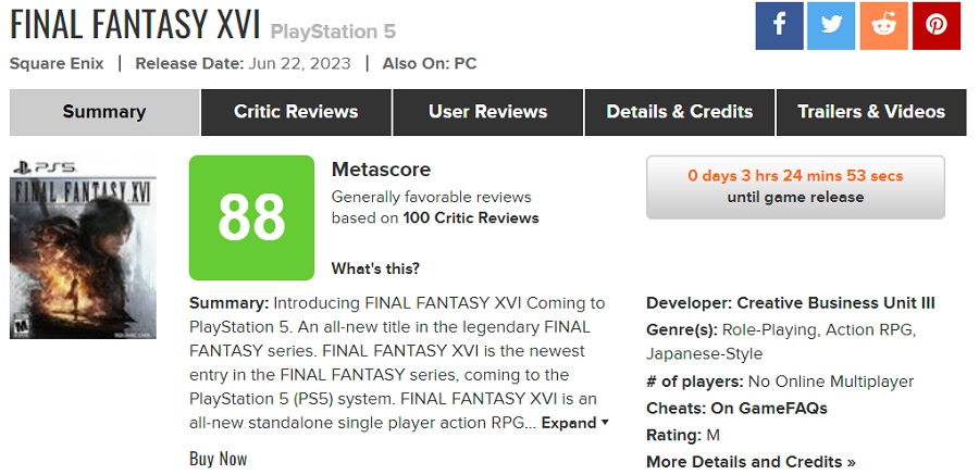 Ist es wirklich das beste Spiel des Jahres? Die Kritiker haben Final Fantasy XVI in den höchsten Tönen gelobt und es als "ein fast perfektes Spiel" bezeichnet-2 Ist es wirklich das beste Spiel des Jahres? Die Kritiker haben Final Fantasy XVI in den höchsten Tönen gelobt und es als "ein fast perfektes Spiel" bezeichnet-2
