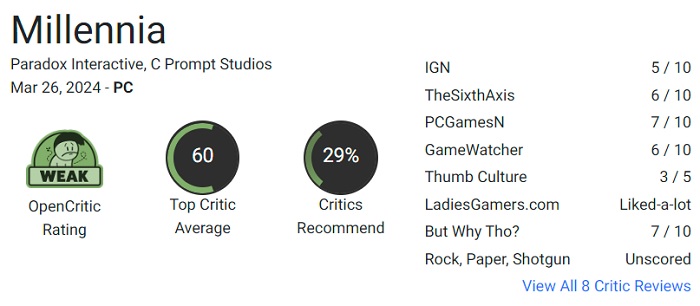 Das neue Strategiespiel Millennia von Paradox Interactive konnte die Kritiker nicht beeindrucken und erhielt nur verhaltene Kritiken-2 Das neue Strategiespiel Millennia von Paradox Interactive konnte die Kritiker nicht beeindrucken und erhielt nur verhaltene Kritiken-2