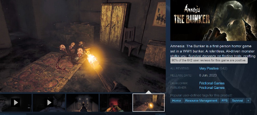 Steam-Nutzer lieben Amnesia: The Bunker und empfehlen das Spiel allen Horror-Fans-2 Steam-Nutzer lieben Amnesia: The Bunker und empfehlen das Spiel allen Horror-Fans-2