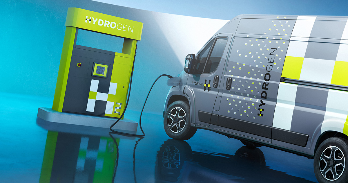 Vauxhall Movano Hydrogen Version des Vauxhall Movano Hydrogen - Seitenansicht
