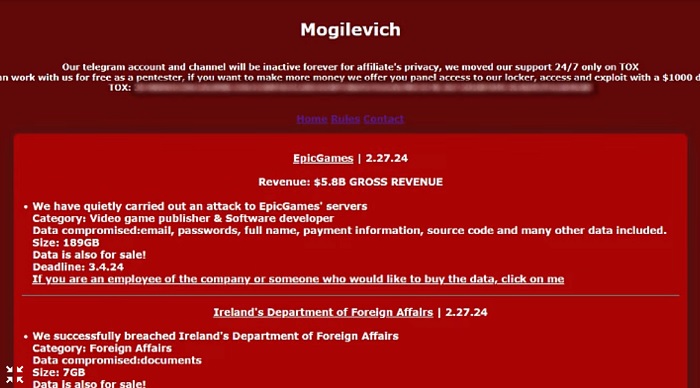 Medien: Hackergruppe Mogilevich hat die Server von Epic Games gehackt und etwa 200 GB vertraulicher Informationen gestohlen-2 Medien: Hackergruppe Mogilevich hat die Server von Epic Games gehackt und etwa 200 GB vertraulicher Informationen gestohlen-2