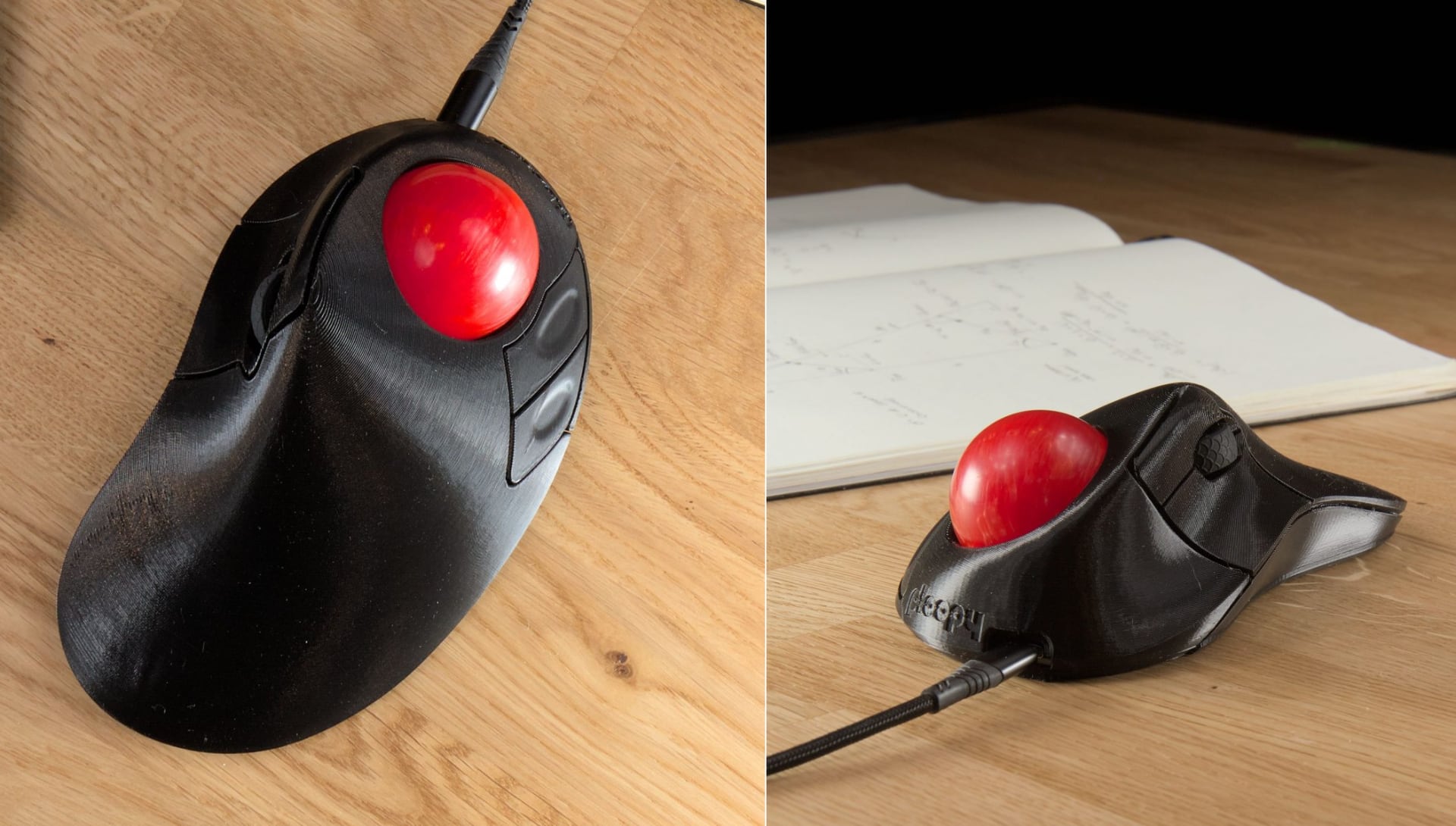Ploopy Classic 2: ein 3D-gedruckter, optischer Trackball, der für 145 $ erworben werden kann Trackball Ploopy Classic 2. Illustration: Ploopy