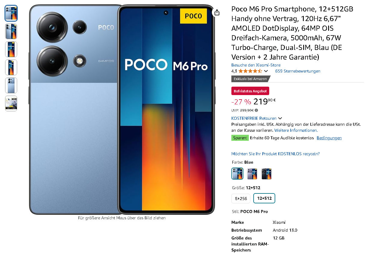 Screenshot der POCO M6 Pro Screenshot der POCO M6 Pro