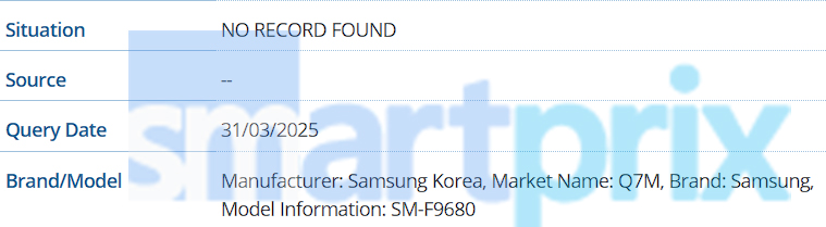 Samsung Q7M SM-F9680 Duales faltbares Smartphone Samsung Q7M SM-F9680 Duales faltbares Smartphone