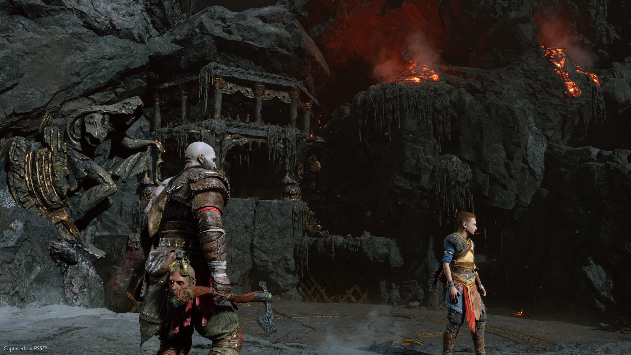 Der Art Director von God of War: Ragnarok hat neue Screenshots aus dem Spiel veröffentlicht. Sie zeigen Kratos und Atreus auf ihrer Reise durch die Neun Welten-5