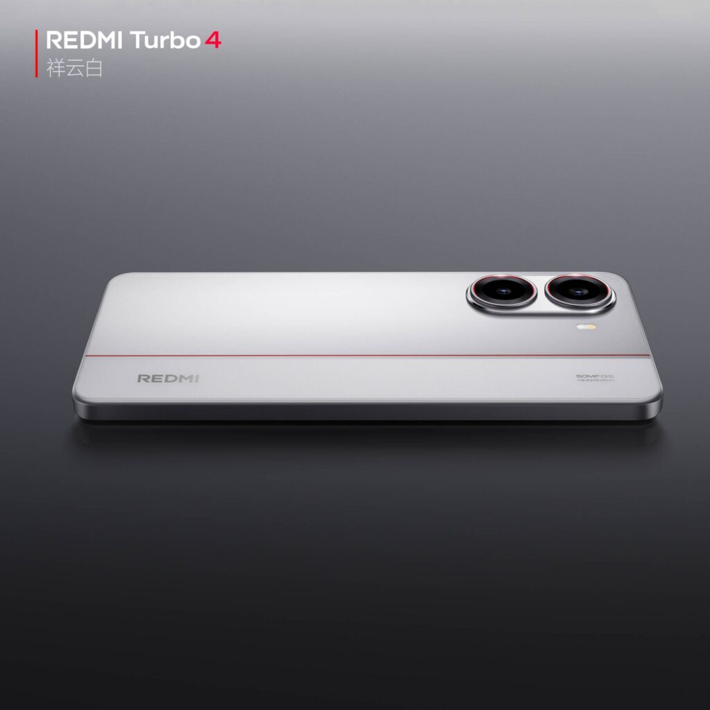 Redmi Turbo 4 Smartphone in der Farbe Cloud White Redmi Turbo 4 Smartphone in der Farbe Cloud White