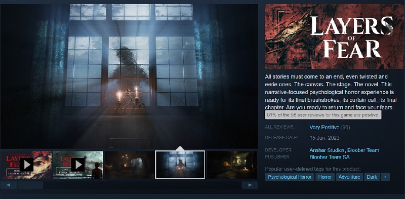 Spieler loben die Gruselgeschichten von Bloober Team: Horrorspiel Layers of Fear (2023) erhält positive Bewertungen auf Steam-2 Spieler loben die Gruselgeschichten von Bloober Team: Horrorspiel Layers of Fear (2023) erhält positive Bewertungen auf Steam-2