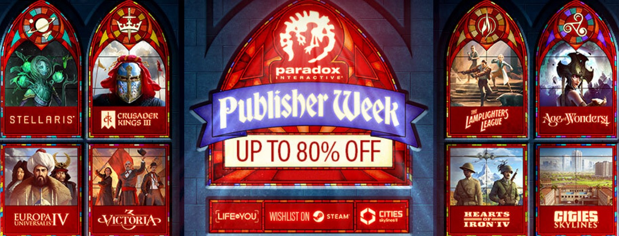 Crusader Kings, Europa Universalis, Stellaris und andere Spiele von Paradox Interactive mit bis zu 80% Rabatt Crusader Kings, Europa Universalis, Stellaris und andere Spiele von Paradox Interactive mit bis zu 80% Rabatt