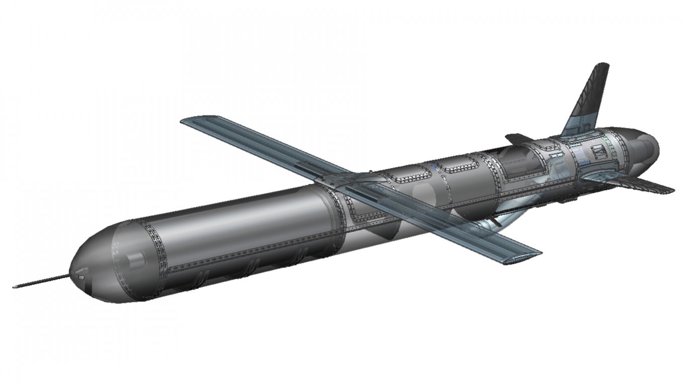 Eine ukrainische Drohnenrakete. Illustration: Destinus
