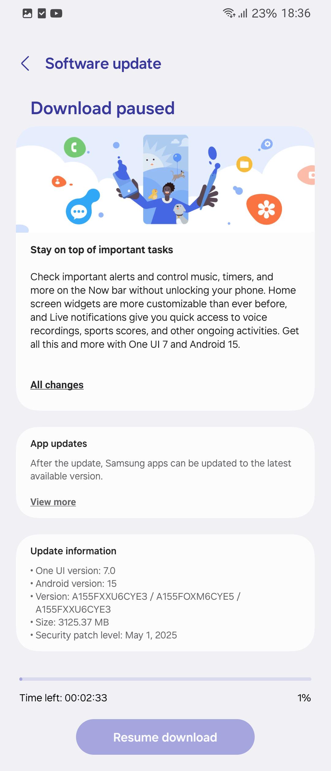 One UI 7-Update für Galaxy A15 in Europa und dem Kaukasus One UI 7-Update für Galaxy A15 in Europa und dem Kaukasus