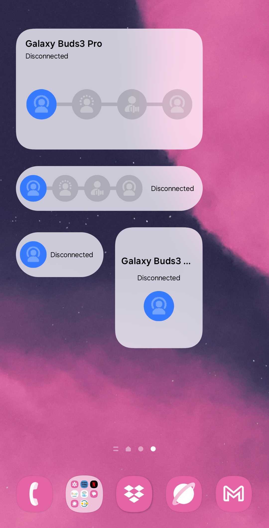 Galaxy Buds 3 Pro Widget mit transparentem Hintergrund in One UI 7.0 Galaxy Buds 3 Pro Widget mit transparentem Hintergrund in One UI 7.0