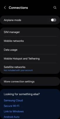 Einrichten von Satellitenbenachrichtigungen auf dem Galaxy S24 Ultra