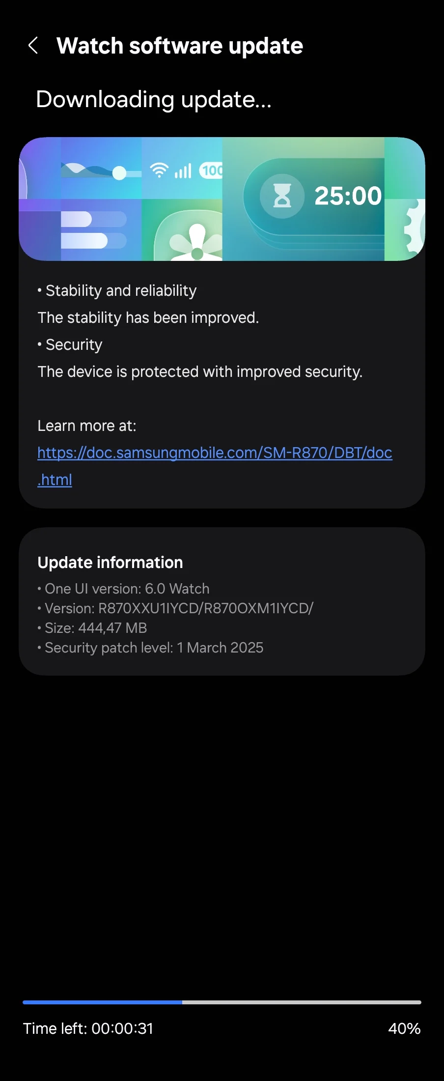 Samsung Galaxy Watch 4 Sicherheitsupdate März 2025 Europa Samsung Galaxy Watch 4 Sicherheitsupdate März 2025 Europa